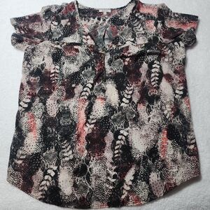 MPH Collection Animal Print Blouse Size 2X